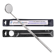 Dental Mirror #5 with Handle German Steel Autoclavable Dentist Examination Tool