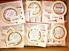Lot of 60 roll case, WHITE VENEER IRON ON BANDING 25′ X 3/4″ 1,500 total ft.