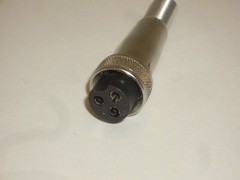 SWITCHCRAFT SL403F (2503F) 3 PIN SLIM DIN FEMALE MICROPHONE PLUG w/COUPLER RING