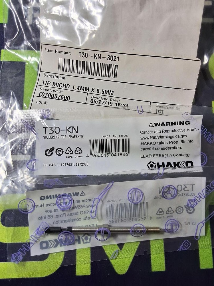 HAKKO T30-KN SOLDERING TIP; KNIFE 1.4mm x 8.5mm – BRAND NEW