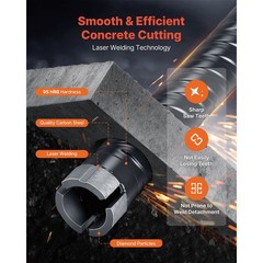 Uimoso Diamond Core Drill Bit 1 inch Diameter with 9-1/2 inch Drilling Depth