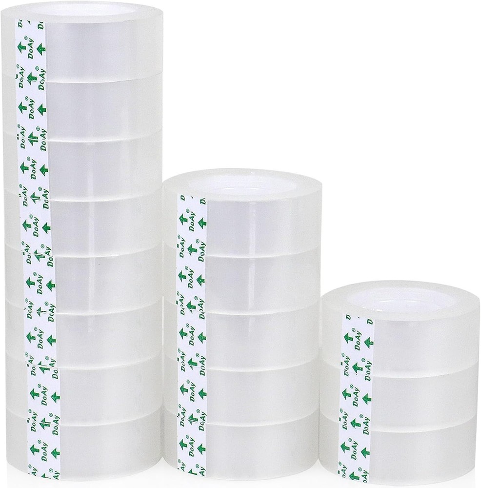 Clear Transparent Tape Rolls 3/4″ x 1000″ Dispenser Refill 16 Tape Rolls Scotch