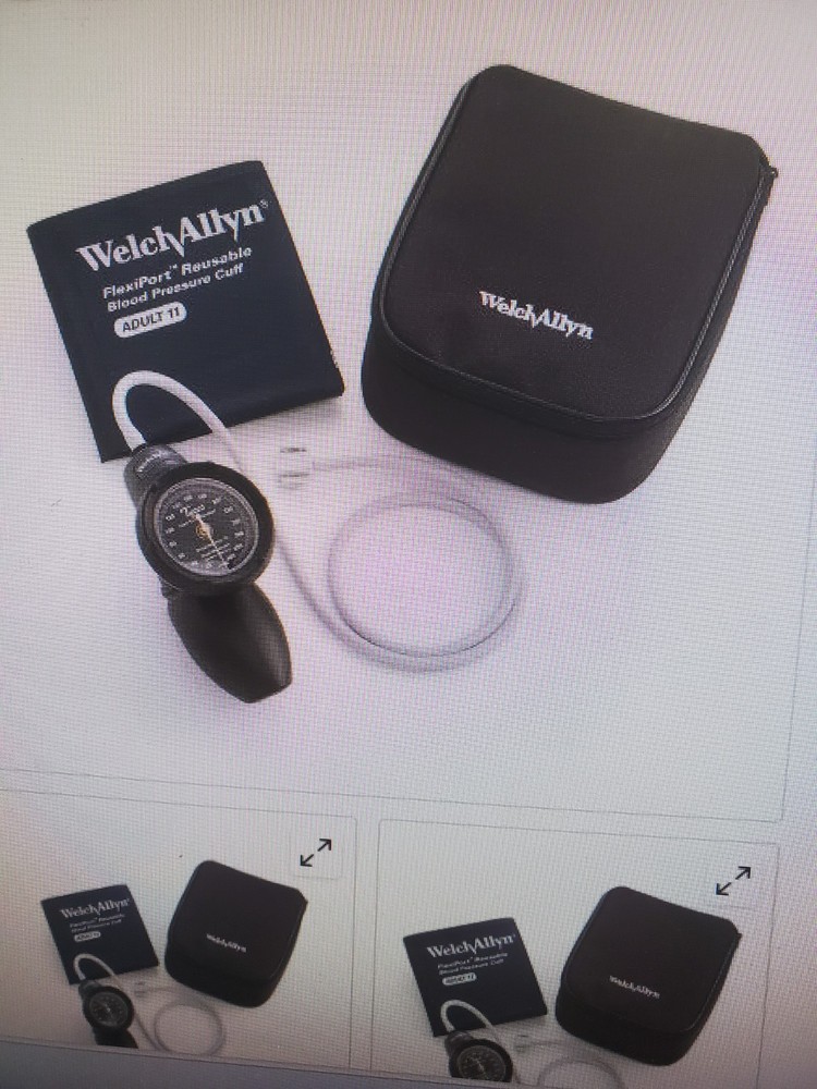 Welch Allyn DS58-11 Aneroid Sphygmomanometer with adult Cuff & Case. NEW