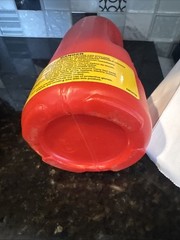 JUSTRITE 14010 1 Quart Dispensing Bottle, Red