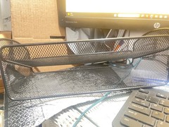 Black Office desk office Wire Mesh Desk Organizer tray 12″L x 6 1/2″”W x 4″H(M14
