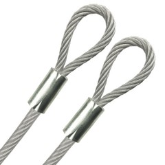 Looped End 3/16″ Vinyl Coated Galvanized Steel Cable 7×19, 1/8″ Core, 1ft – 70ft