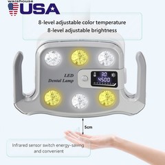 9W Dental 6 LED Lamp Oral Light Lamp For Unit Chair with LCD Display P116