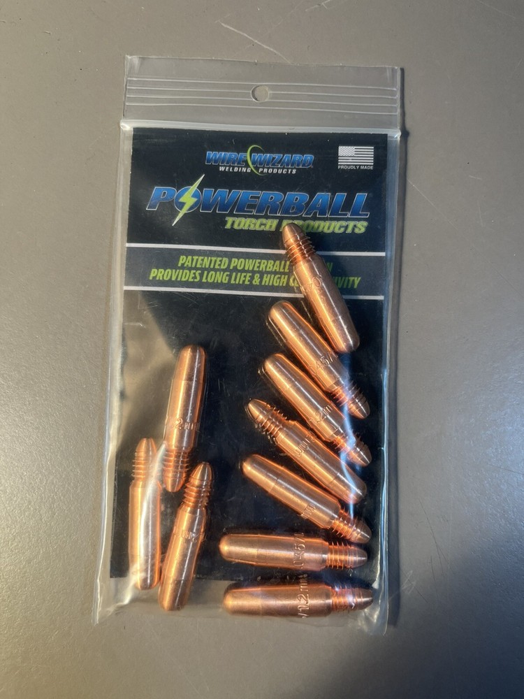 Pack of 10 Genuine Wire Wizard Powerball Torch Tips WTP-045-PB-1 .045″ 1.2 mm