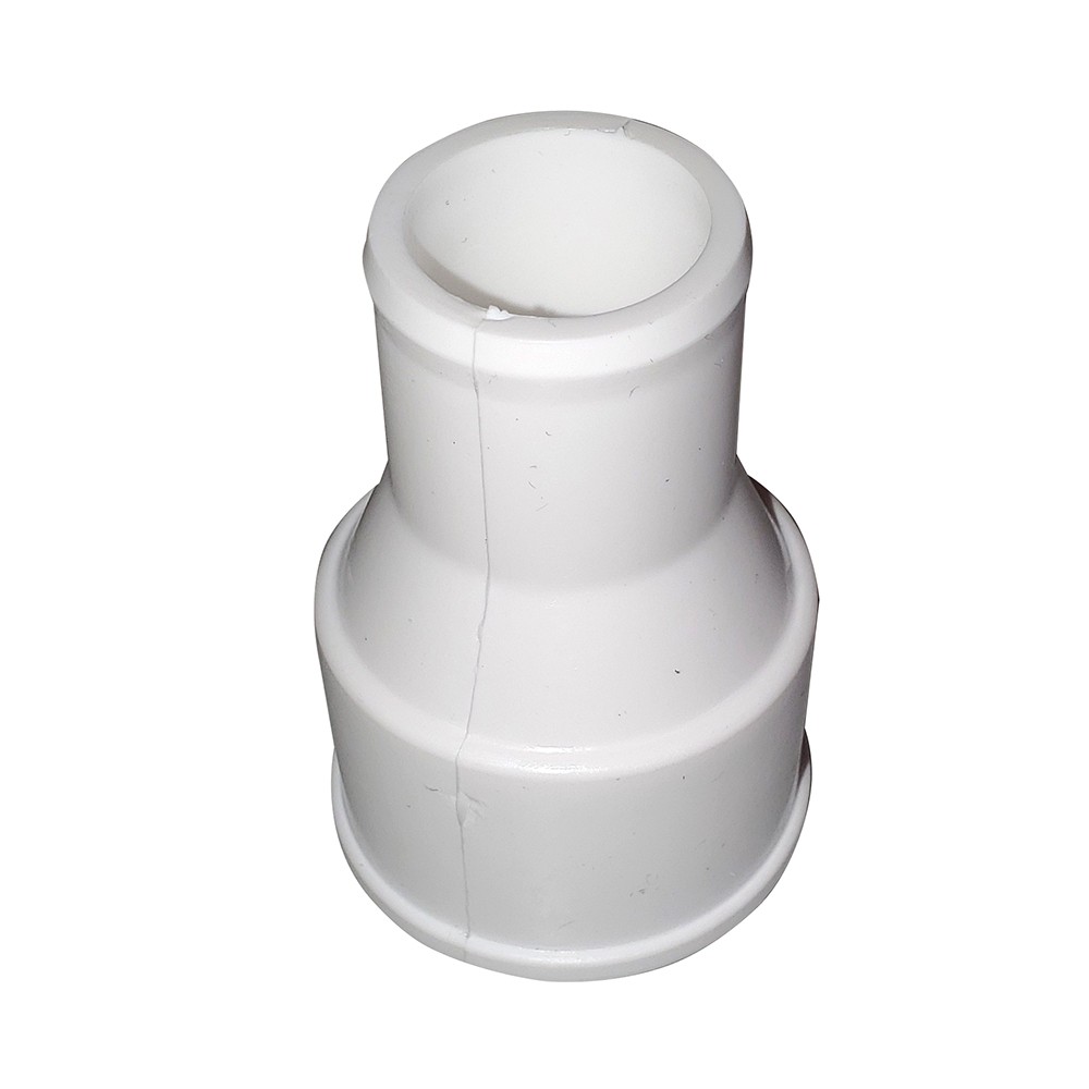 Rule Straight Hose Adapter 67 1-1/2 in to 1-1/8 in White Plastic