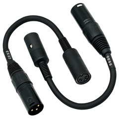 CESS-279 DIN 5-Pin MIDI Female to XLR 3-Pin Male Adapter Cable – 6 Inch Conve…