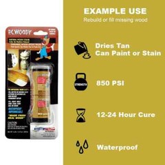 96 oz. Wood Epoxy Paste PC-Woody Repairs Damaged-Wood Reshape Rebuild Paintable