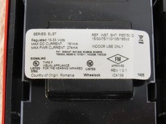 ELSTR Eaton Eluxa strobe, LED, wall, red, clear lens, 15/30/75/110/135/185 cd