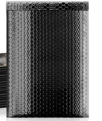 Black Metallic Glamour Mailers Bubble Envelopes #0 6×10 Inches Pack of 50 Pieces