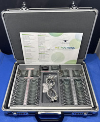 104PCS Optical Optometry Trial Lens Set Metal Rim Aluminum Case
