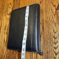 Franklin Covey Top Grain Cowhide Leather 7-Ring Zipper Planner Organizer