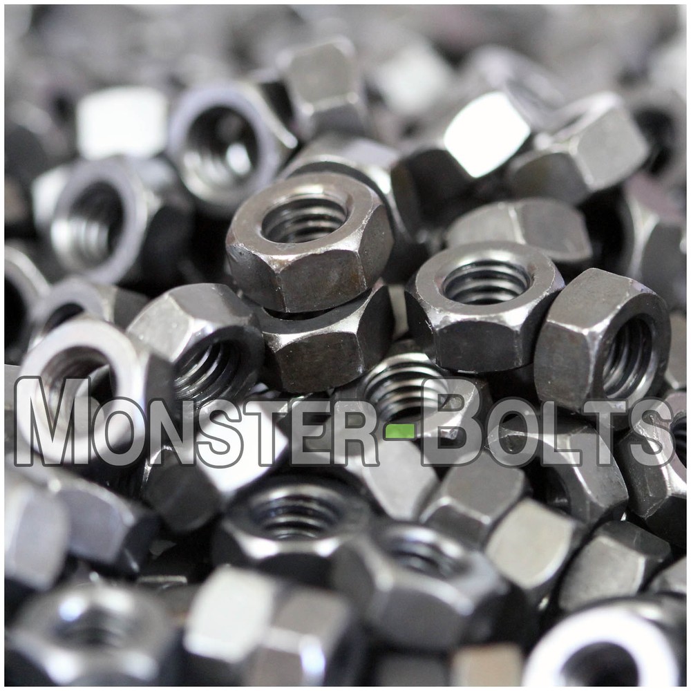 Steel Hex Nuts w/ Plain Finish, DIN 934 Class 10 – Metric M3 M4 M5 M6 M8 M10
