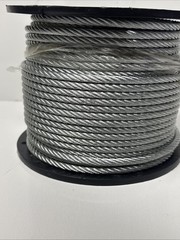 Campbell 1/4in (7MM) Galvanized Cable 7/19 Construction 250ft Reel 7000827