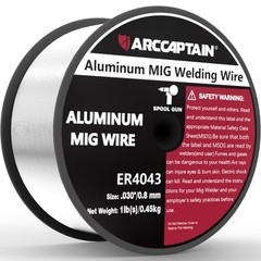 ARCCAPTAIN Silicon Aluminum Welding Wire ER4043 .030″ Mig Welding Wire, 1 Pound