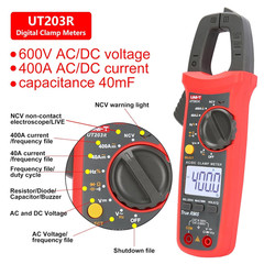 UT203R True RMS Digital Clamp Meter with Backlight & Auto Range