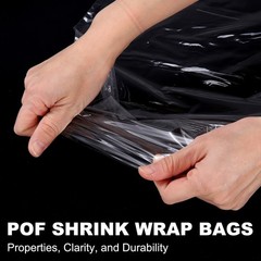 uxcell 150 Pcs Heat Shrink Wrap Bags, 6″ x 9″ POF 14 x 24 cm/6″ x 9″, clear