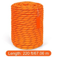 VEVOR Arborist Tree Climbing Rope Double Braid Polyester 1/2″ x 220′ 48-Strand