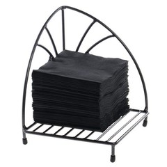HUBERT Napkin and Plate Organizer Holder Flint Wire – 6 1/4″L x 6 1/4″W x 8″H