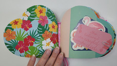 Handmade Junk Journal Heart Shaped Valentine’s – Flamingo