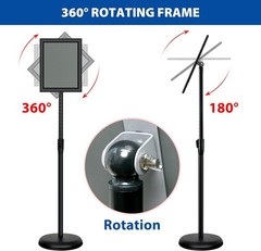 2Pack Heavy Duty Adjustable Poster Sign Stand 8.5×11 Inch Floor Display Holder