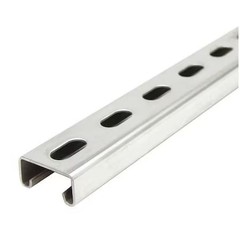Zoro Select Fs-500Ss St4 60.00 Single Channel Strut, Slotted, 304 Stainless,