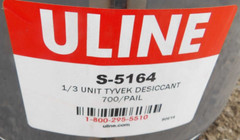 Uline Tyvek Bag Clay Desiccants – Unit Size 1⁄3, 5 Gallon Pail S-5164 700/pail