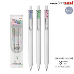 Gel Ink Ballpoint Pen Uniball One 0.50mm 3color Set/Creative Color Shimmer Color