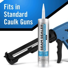 Black Polyurethane Seam Sealer Paintable Auto Body RV Roof Sealant 10.5OZ