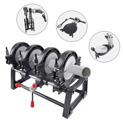 HDPE PP PE Butt Fusion Welding Machine Manual Piping Pipe Fusion Welder 4 Clamps