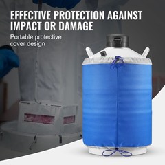 20L Aluminum LN2 Tank with 6 Canisters, Vacuum Insulated