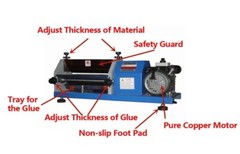 USED-Auto Gluing Coating Machine Paper Leather Make White Latex Office Art