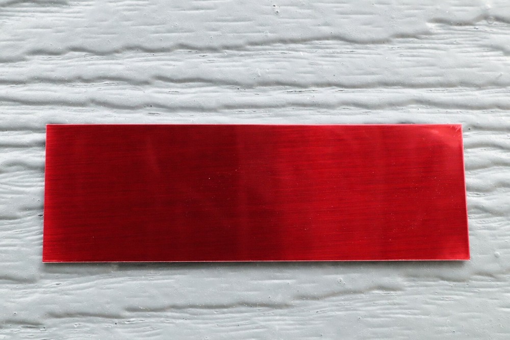 25 BLANK 1″x3″ Engraving Plates, Polished Red Aluminum, stamping blank, laser