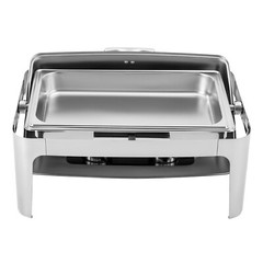 1 OR 3-compartment Roll Top Chafing Dish Buffet Set Pan Chafer Stainless Steel