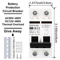 15A 30A 60A 120A Solar Circuit Breaker for Residential and Commercial PV