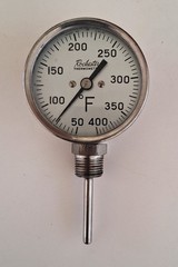 Vintage Rochester 3” Thermometer 50-400 Degrees Fahrenheit 2 1/2 inch Stem