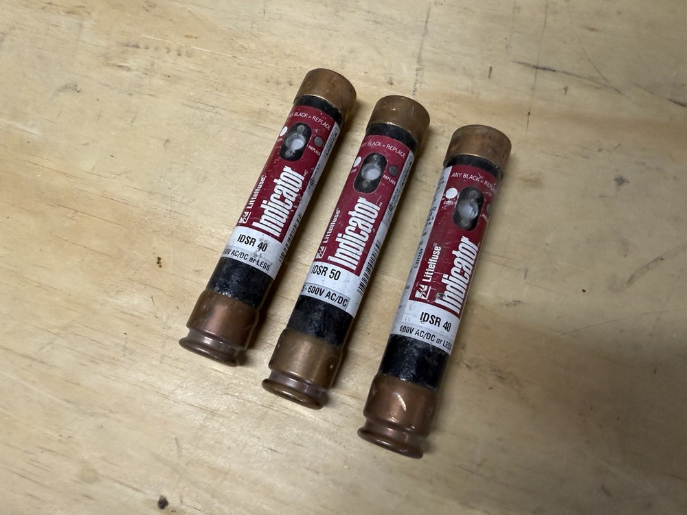 New Lot of 3 Littelfuse IDSR-40 Time Delay Dual Element Fuse 40A 600V Class RK5