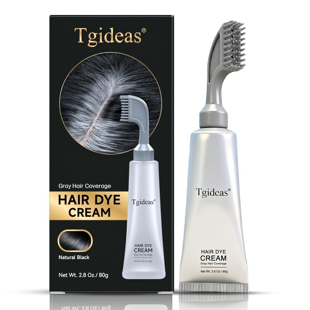 Tgideas Hair Dye Cream Comb with Natural Plant Extract, Root Touch Up Hair Co…