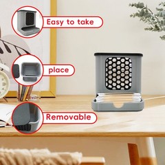 Modern Sleek Decorative Compact Lightweight Desktop Honeycomb Cotton Swab Holder
