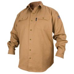 Revco Black Stallion Khaki 7oz FR Welding Shirt (2X-Large) (FS7-KHK)