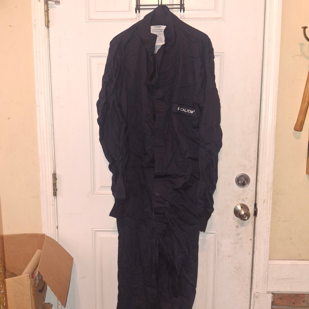 Honeywell Salisbury Arc Flash Coveralls ACCA8BLL 8 Cal Navy Blue X-Large EUC