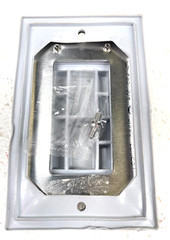 CALBRITE STAINLESS S607VGCVRS Single Gang GFCI Receptacle Cover, Plate, & Gasket