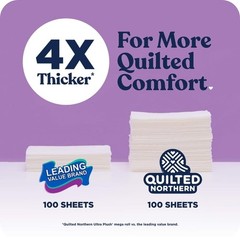 Quilted Northern Ultra Plush 3-Ply Toilet Paper, 24 Mega Rolls, 255 Sheets
