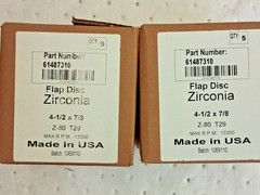 CGW Abrasives Flap Discs QTY10 4-1/2" Dia 7/8" Hole Zirconia Alumina 2