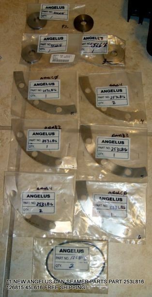 11 NEW ANGELUS CAN SEAMER PARTS PART 253L816 126815 45L616 FREE SHIPPING!