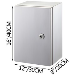Uimoso Steel Electrical Enclosure Box16x12x8in Stainless Steel for Wiring