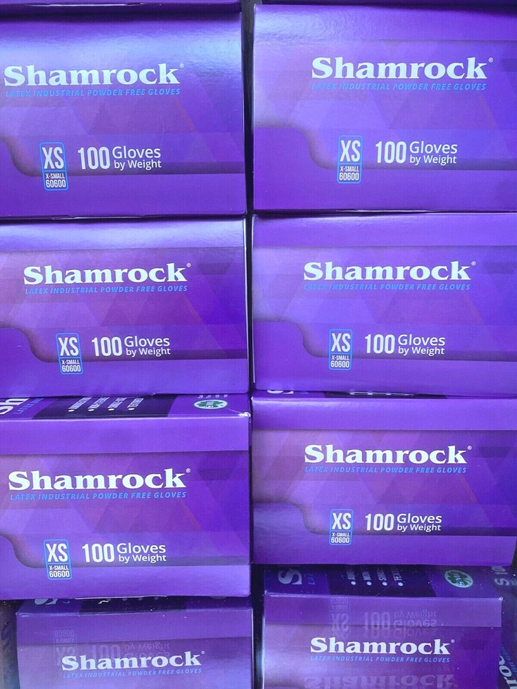 Shamrock Latex Hand Gloves 100ct/box XS, S, M, L 60600